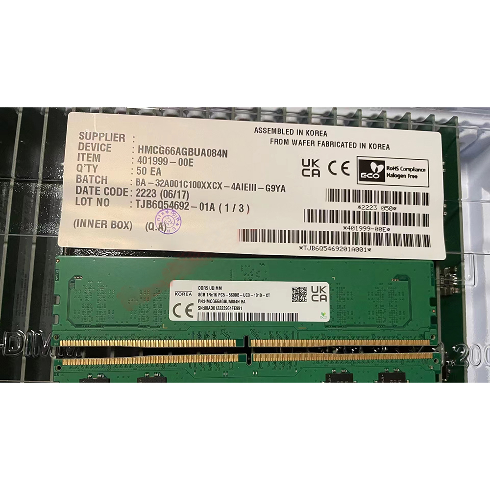 Ddr5 8Gb - 1 Stück HMCG66AGBUA084N RAM 8GB 1RX16